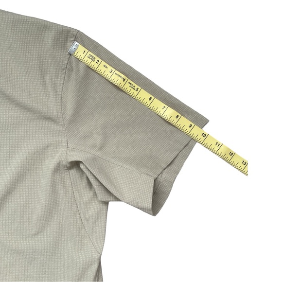 Lululemon Airing Short Sleeve Button Down Shirt, Tan, Size X Large - Picture 5 of 6